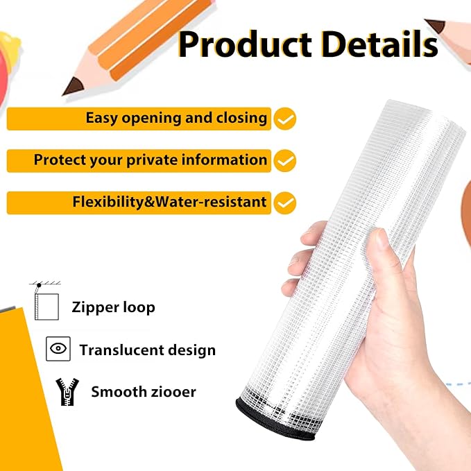 24pcs A4 Mesh Zipper Pouch File Bags, Black Reusable Zipper Bags for Organizing Storage, Waterproof Puzzle Bag, Zipper File Bags for Board Game Storage and School Office Supplies - Image 3