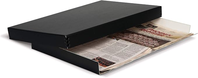 Black Drop-Front Newspaper Preservation Box - 15W x 22L x 2" H by GaylordArchival