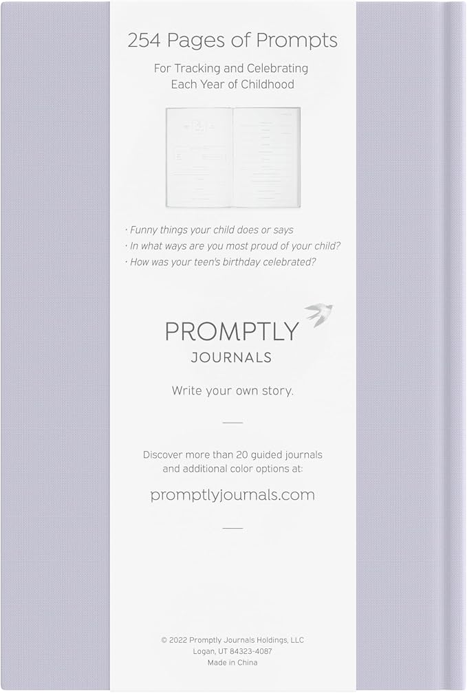 A Complete Childhood History: From Pregnancy to 18 Years Old (Lavender Purple, Linen) | Baby Book and Pregnancy Journal | Baby Memory Book - Image 2