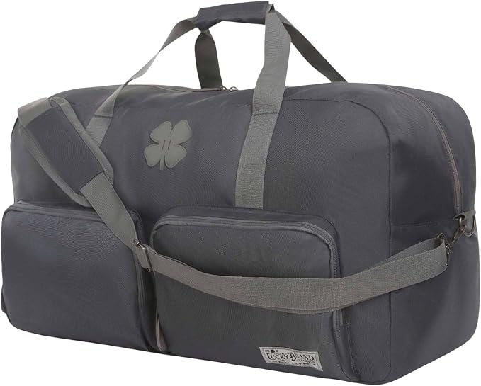 Lucky Brand Large Duffle Bag for Travel, Foldable Weekender Duffel bag | Travel Overnight Duffel bag, Adjustable Shoulder Strap, Front Zip Pockets, Spacious Capacity, Unisex Lightweight Travel Bag by LuckyBrand