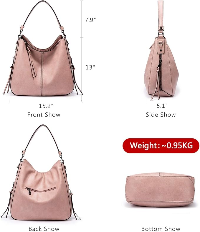 Hobo Crossbody Bag for Women, Designer Shoulder Purse Handbags - Image 4