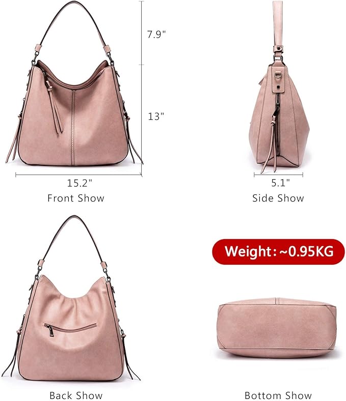 Hobo Crossbody Bag for Women, Designer Shoulder Purse Handbags - Image 4