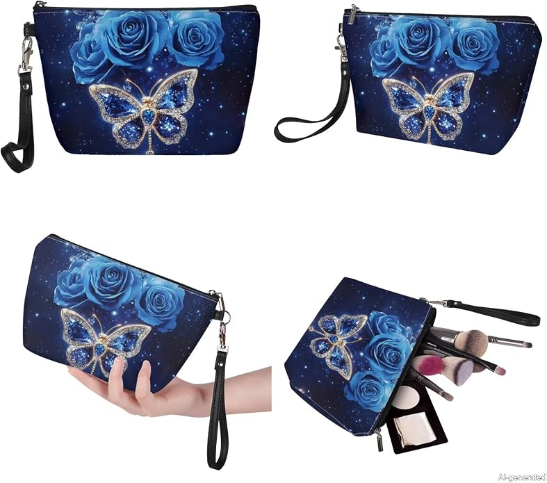 GIFTPUZZ Women Top Handle Bags Handbags with Zipper Leather Wallet Cash Card Phone Holder and Makeup Bag Set 3pcs - Image 6