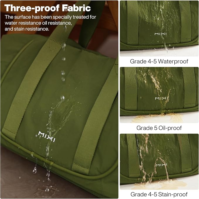 mixi Travel Tote Bag for Women Large Expandable Travel Bag Waterproof Lightweight Carry On Personal Item Handbag - Image 6