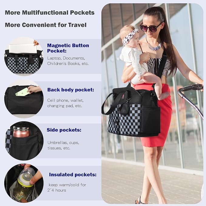 Diaper Bag Tote: Large Tote Baby Bag Boy Diaper Bag Stylish Girl Diaper Bag,Shoulder Mommy Bag - Image 5