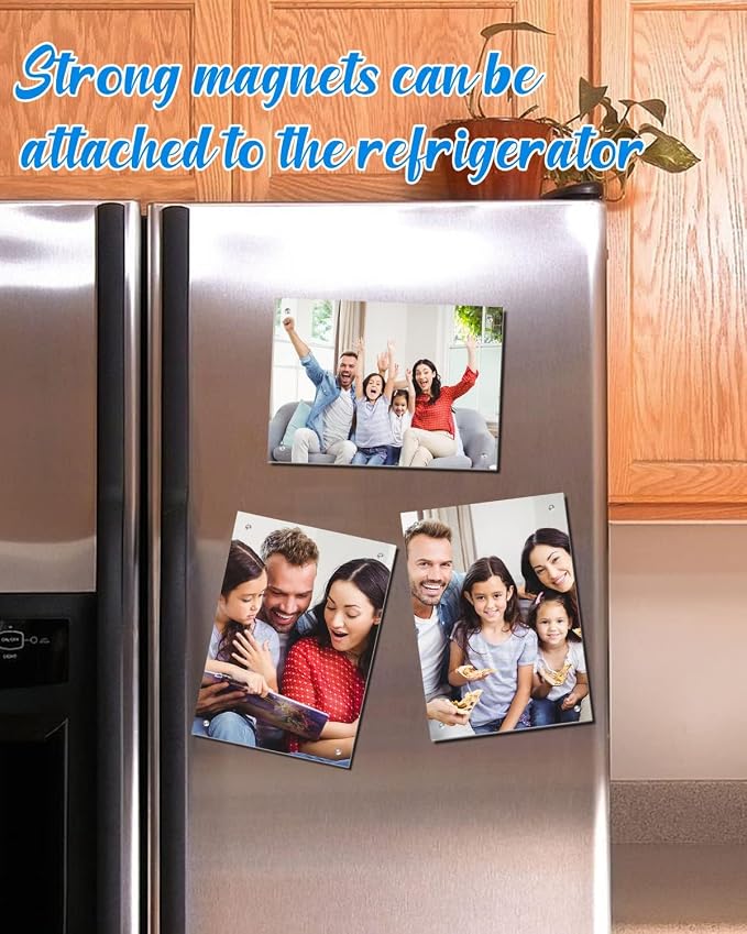 10 Pack 5x7 Acrylic Picture Frames, Double Sided Magnetic Display | Crystal Clear Frameless Photo Frames, Freestanding Desktop Display with Detachable Stand & Gift Box - Image 7