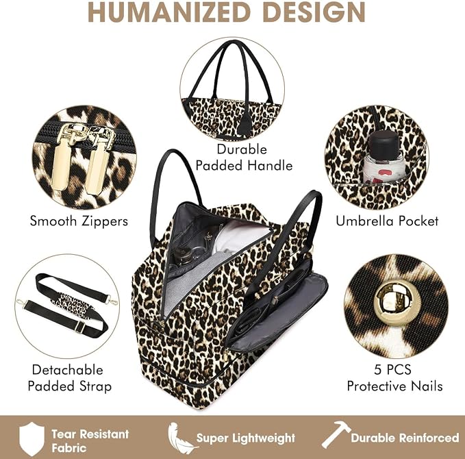Travel Duffle Bag Weekender for Women - Carry-On Overnight Personal Item Bag with Shoe Compartment & Wet Pocket Large Weekend Tote Bags with Toiletry Hospital Bags for Labor and Delivery - Image 3