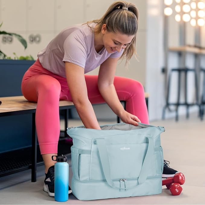 Gym Bag for Women, Personal Item Travel Bag with Shoes Compartment for Trip | Weekender Overnight Duffel Bag with Wet Pocket, Hospital Bag for Women Labor Delivery, Carry On Bag for Travel, Gym, Weekend - Image 5