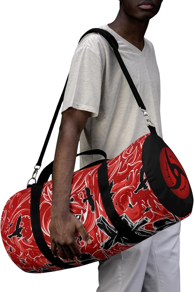 Anime Gym Bag for Women Men - Large Capacity Waterproof Workout Fitness Travel Sports Bags Fashion Street Camping Expandable Carry On Duffle Bag For Couple (Red Tachi) PTY - Image 7