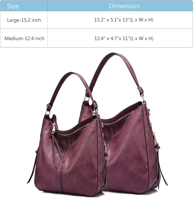 Hobo Crossbody Bag for Women, Designer Shoulder Purse Handbags - Image 9