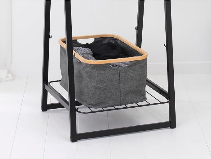 Brabantia - Foldable Laundry Basket 10.6 Gal - Water Resistant Hamper for Wet & Dry Laundry - Storage Basket for Clothes & Linen - Bamboo Rim for Easy Grip - Garment Washing - Pepper Black - Image 7