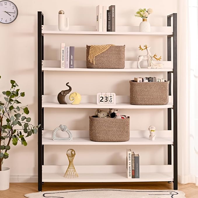 ICERZCZ Storage Baskets for Organizing Shelves, Woven Cotton Rope Bins for Baby Nursery Organization, Book Toy Towel Organizer, 15"x11"x9.5", 3 Packs, Dark Brown - Image 2