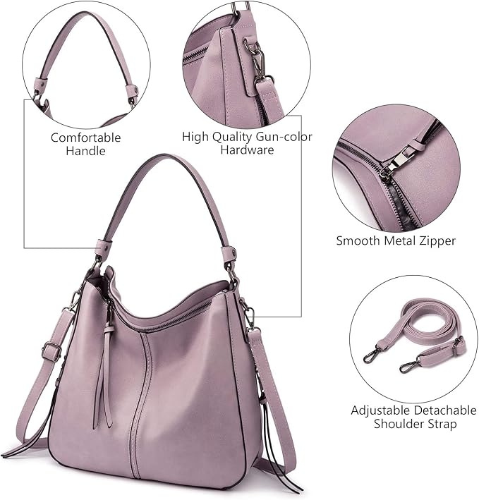 Hobo Crossbody Bag for Women, Designer Shoulder Purse Handbags - Image 7