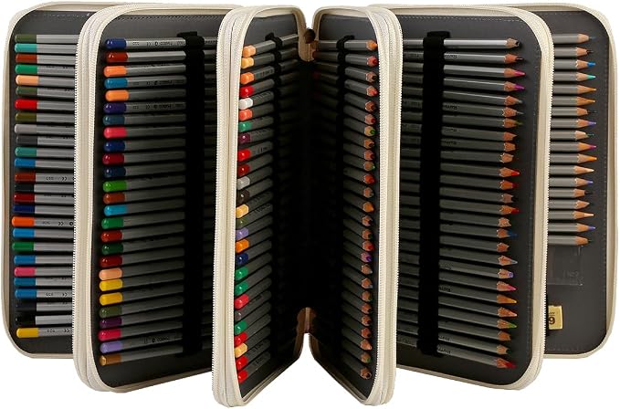 250 Slots Colored Pencil Case Organizer, 5 Layer Bag | Twill Oxford fabric,255 elastic loops,detachable handle,for travel,home storage, drawing tools,creative gifts - Image 2