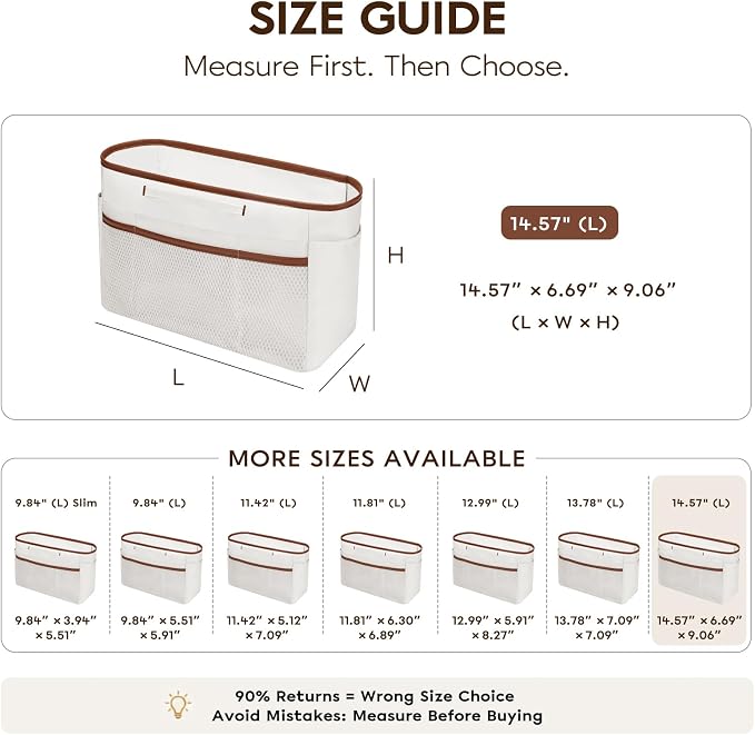 GIVLEFLY Purse Organizer Insert for Tote Bag, 14.5 Inch Satin Bag Organizer, Multi Pocket Handbag Organizer for Everyday Totes - Image 3