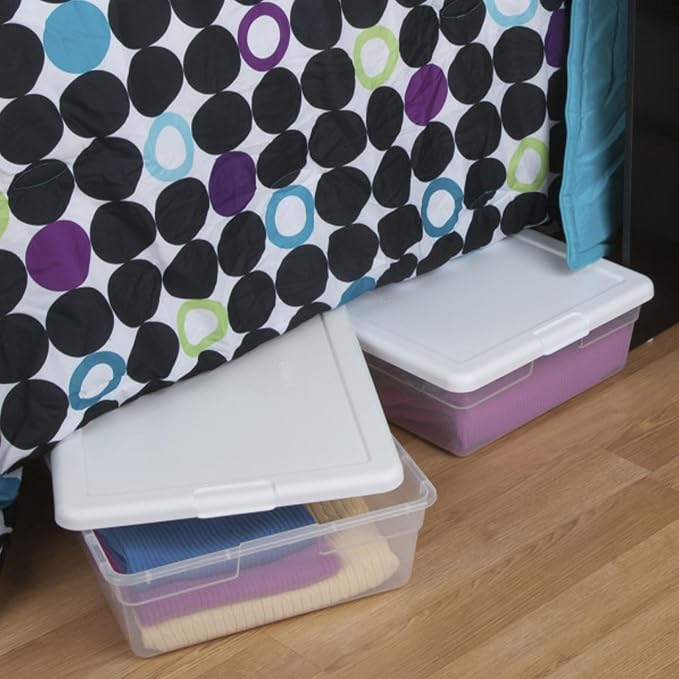 Sterilite Storage Box, Stackable Plastic Container Home Organizer, 28 Qt(20 Pack) - Image 7