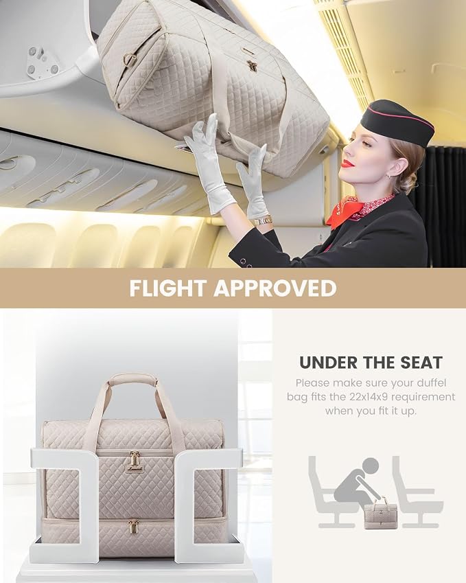 LOVEVOOK Large Travel Duffle Bag, Weekender Bags for Women With Shoe Compartment, Overnight Hospital Bag For Women Labor Delivery, Carry on Bag Personal Item Travel Bag, Yoga Gym Duffel Bag - Image 8