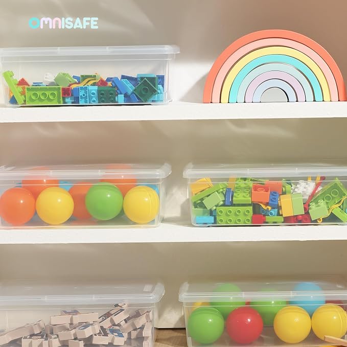 Stackable Plastic Storage Shoebox, BPA-Free Nestable Container with Latching Lid to Organize Shoes, See-Through Box for Home and Office, Multi-Purpose Clear Bins (12 Pack 6 Quart) | BPA-Free, Nestable, Home and Office, Latching Lid, Multi-Purpose - Image 7