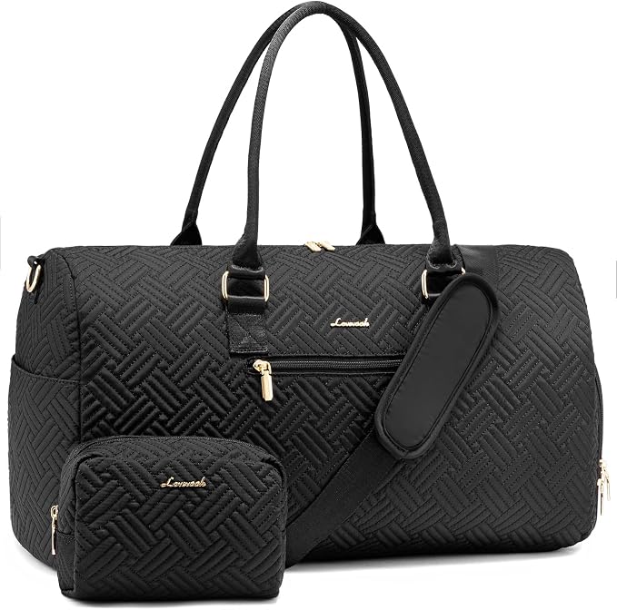LOVEVOOK Travel Duffle Bag, Weekender Bag for Women with Toiletry Bag, Carry on Overnight Bag with Shoe Compartment, Gym Duffel Bag with Wet Pocket, Mommy Hospital Bags for Labor and Delivery by LOVEVOOK