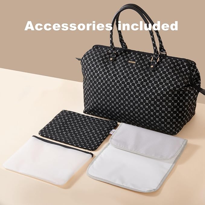 SUNVENO Mommy Bag, Large Hospital Bag with Changing Pad, Organizer Pouches & Luggage Sleeve for Travel & Diaper Essentials - Image 11
