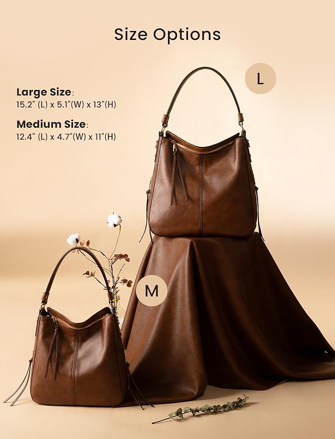 Hobo Crossbody Bag for Women, Designer Shoulder Purse Handbags - Image 5