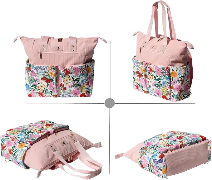 Diaper Tote Bag Totepack Backpack 2 in 1 for Women Multifunctional Large Capacity with Insulated Pockets Travel | Multifunctional - Image 7