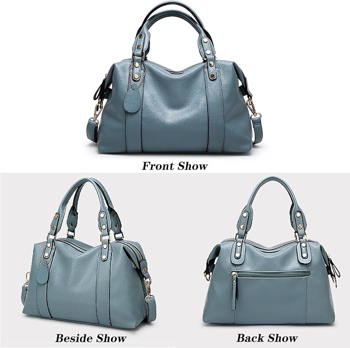Handbags and Purses for women Vegan Leather Tote Bag for Women Satchel Shoulder Bags Travel Purse with Compartments - Image 2