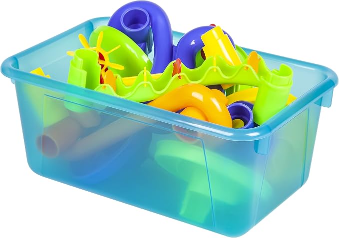 Storex Small Cubby Bins – Plastic Storage Containers for Classroom, 12.2 x 7.8 x 5.1 inches, Candy Teal, 5-Pack (62480A05C) - Image 6