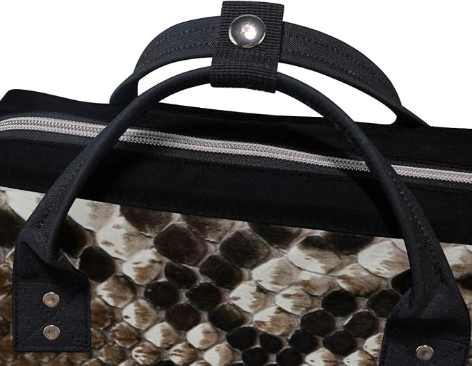 Large Diaper Bag Backpack Snake Print Cosmetology Bag Waterproof Hairstylist Traveling Bag - Image 5