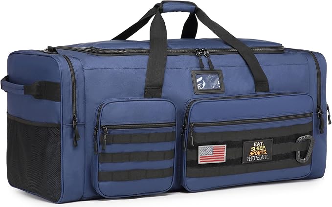 130L Extra Large Duffle Bag for Men, Heavy Duty Large Duffle Bag for Travel | Shoe Compartment, XL Sports Gym Equipment Bag for Hockey Football Baseball Basketball & More by HAMBOLY