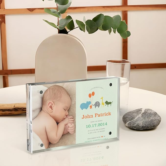 4x6 Inch Acrylic Picture Frame 5 Pack, 10+10mm Magnetic Photo Frame | High-clarity Acrylic, for 4x6 Pictures, Anti-fade, Frameless Floating, Double Display, Liquids Corrosion Resistant, 5 Pack - Image 4
