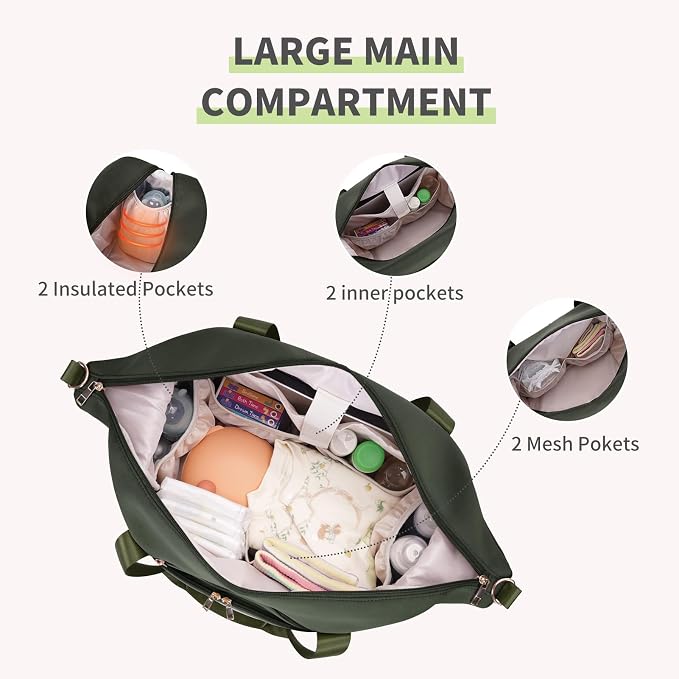 CEI-CEI Neoprene Diaper Bag Tote Large Maternity Hospital Bag Waterproof Travel Baby Tote briefcases for documents - Image 2