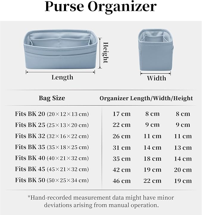 Satin Purse Organizer for Birkin 20, Blue Brume | Tailored Fit, Multiple Pockets, Lightweight Satin, Purse Essentials, Ideal for Travel, Shopping, and Daily Use - Image 8