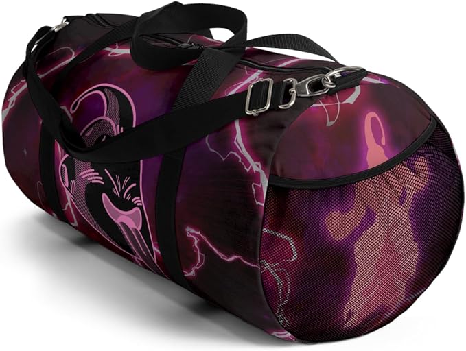 Anime Gym Bag for Women Men - Large Capacity Waterproof Workout Fitness Travel Sports Bags Fashion Street Camping Expandable Carry On Duffle Bag For Couple (Pink Bu) PTY - Image 3