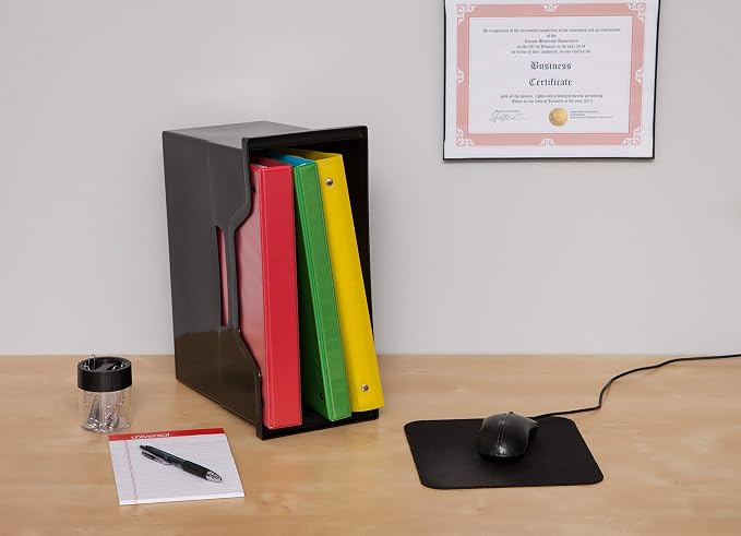 IRIS USA 6-Pack Medium Desktop File Box with Open Lid, Black | Organize classroom papers, lesson plans and supplies with portable storage for teachers, schools and educators - Image 6