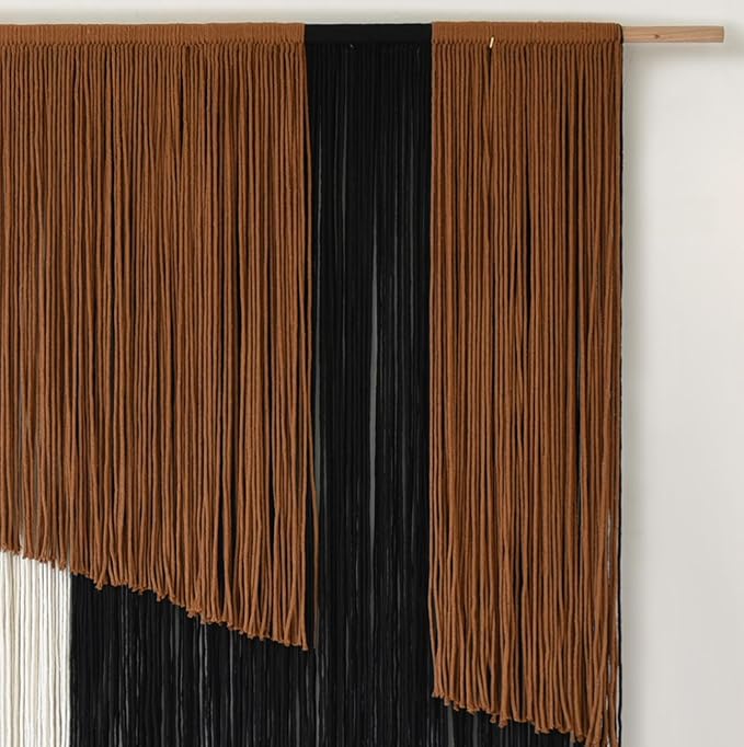 Jakalin Macrame Wall Hanging, Dip Dye Fiber Yarn Art, Boho, 57"x43" | Hand-dyed Cotton, Fine Craftsmanship, Boho Tapestry, Living Room, Bedroom, Nursery, Apartment Decor - Image 7