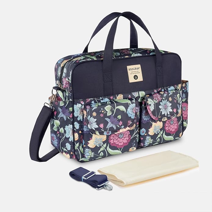 Kamay's Mummy Shoulder Bag Diaper Bag Chic Nappy Changing Bag Tote/Messenger Style Large with Changing Mat, Adjustable Straps - Image 2
