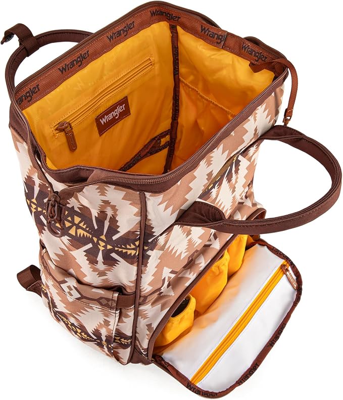 Montana West Wrangler Callie Diaper Bag Backpack with Stroller Straps Southwestern Multifunction Baby Travel Bag WG2210-9110TN - Image 4