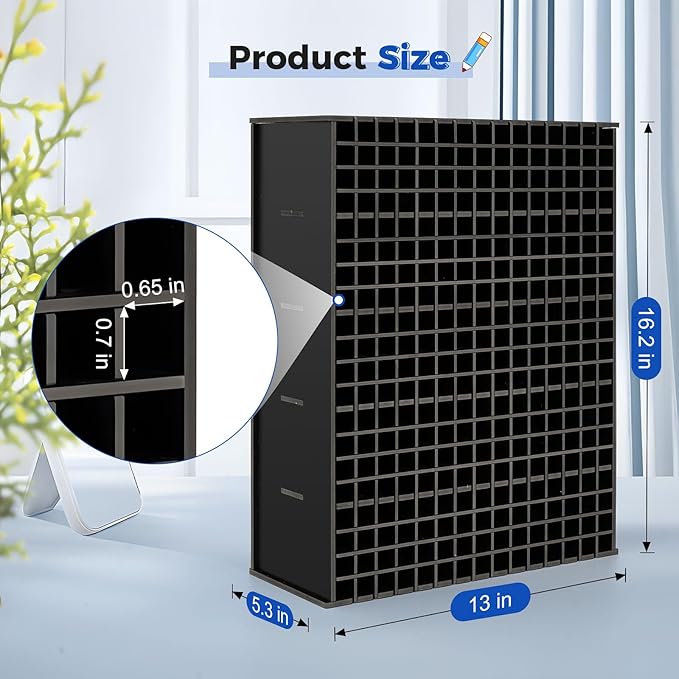 Art Marker Storage Rack for 300 Markers, Black | Watercolour Brushes Pens Color Pencils Organizer Holder for Desk - Image 2