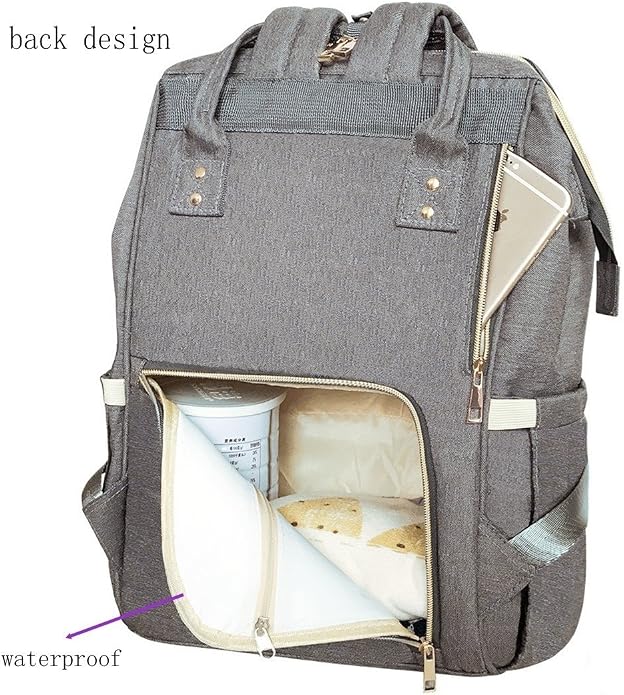 Land diaper bag multi-function waterproof travel backpack nappy bags insulated compartment pockets wipes pocket - Image 7