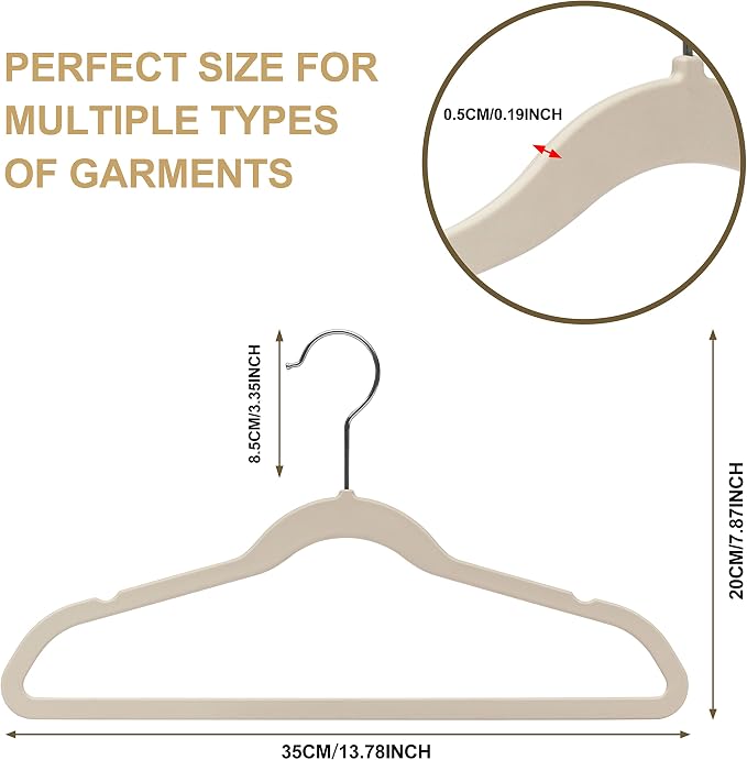 Quality Kids Plastic 30 Pack Non Velvet Non-Flocked Thin Compact Children's Hangers Swivel Hook for Shirts Blouse Coats (Ivory, 30) - Image 5