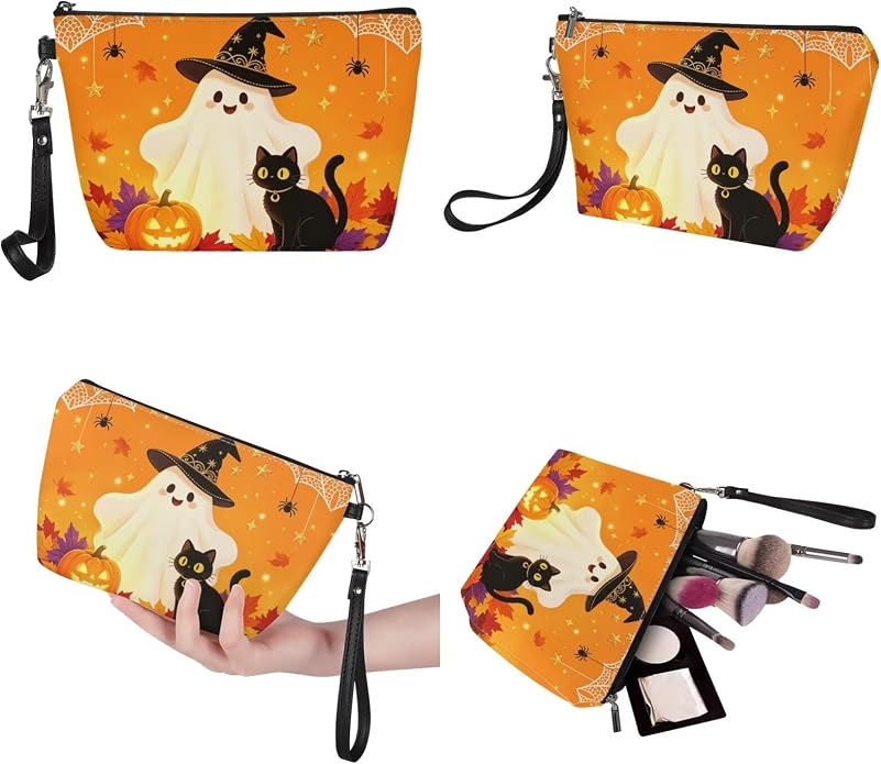 GIFTPUZZ Women Top Handle Bags Handbags with Zipper Leather Wallet Cash Card Phone Holder and Makeup Bag Set 3pcs - Image 6