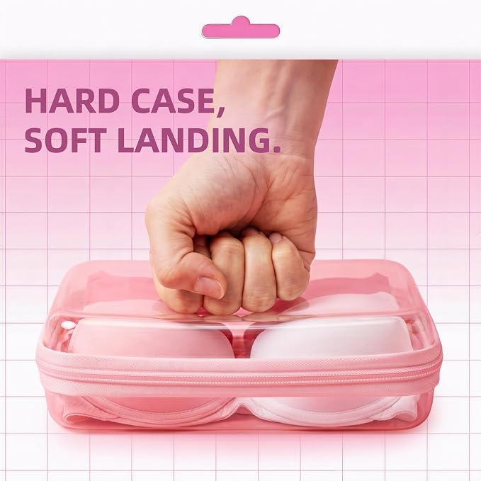 CoiiJoii 3PCS Large Clear Hard Shell Zippered Case, Diaper Bag Organizing Pouches, Waterproof Cosmetic Bag, Storage Organizer Bins. - Image 5