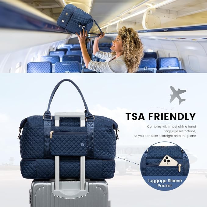 LOVEVOOK Travel Duffle Bag,Weekender Bags for Women with Shoe Compartment，Carry on Overnight Bag with Toiletry Bag,Gym Duffel Bag with Wet Pocket, Hospital Bags for Labor and Delivery - Image 5