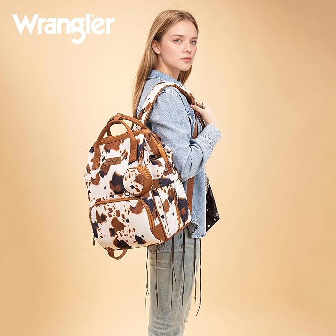 Montana West Wrangler Diaper Bag Backpack Aztec Callie Bag Travel Backpack Purses Western Multi-Function Baby Bags for Mom - Image 2