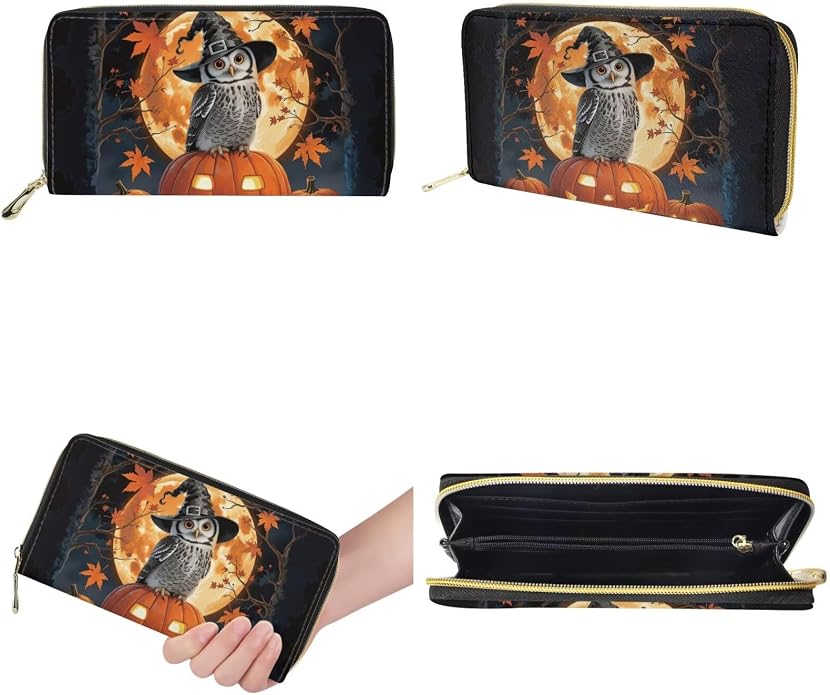 GIFTPUZZ Women Top Handle Bags Handbags with Zipper Leather Wallet Cash Card Phone Holder and Makeup Bag Set 3pcs - Image 7