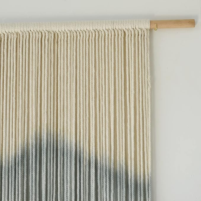 IOWER Macrame Wall Hanging Mountain Dip-Dyed Macrame Wall Decor Large Modern Fiber Art Boho Wall Decor 57" Wx35 L | Brown Home Accent, Modern Decor, Farmhouse Style, Rustic Interior, Office Decor, Dorm Room Decoration, Housewarming Gift - Image 7