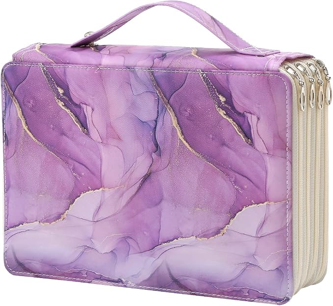 200 Slots Colored Pencil Case Organizer | 4-Layer Zipper Portable Art Supply Organizer,Oxford fabric Large Capacity Pencil Case with Handle for 200 Watercolor Pencils by Lbxgap
