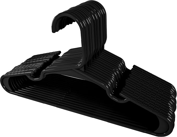 Utopia Home Kids Hangers 20 Pack – 11.5 Inch Baby Closet Hangers Black | Plastic baby hangers | Fits children's & infant clothes | Gentle on delicate garments - Image 8