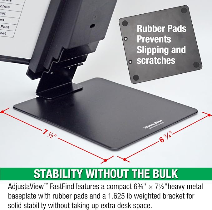 Ultimate Office FASTFIND 10-Pocket Desk Reference Display Organizer, Colors | Compact, Heavy-Duty, Weighted Metal Base Takes up Minimial Desk Space While Keeping Your Display Organizer Firmly in Place. - Image 6
